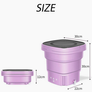 Mini Washing Machine Bucket Folding Portable Laundry Clothes Purple