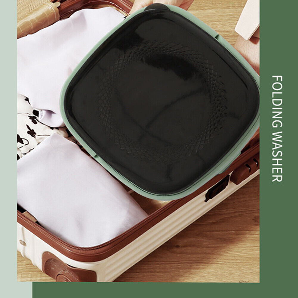 Mini Washing Machine Bucket Folding Portable Laundry Clothes Purple