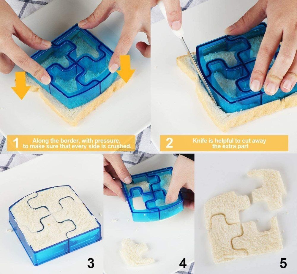 16 Pcs Sandwich Cutter Kids Diy Toast Mold Bread Food Moulds Xmas Gift