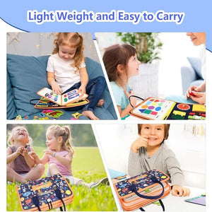 Colorful Toddler Busy Board Intelligence Learning Toys Sensory Montessori Kids