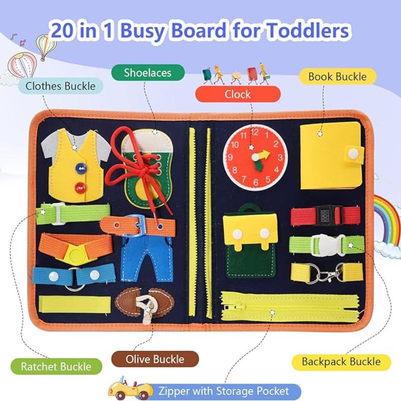 Colorful Toddler Busy Board Intelligence Learning Toys Sensory Montessori Kids