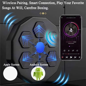 Electronic Music Boxing Wall Target Training Smart Mounted Combat Au With Kids Gloves