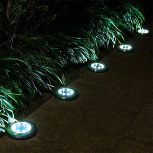 Led Solar Underground Light Waterproof Color Changing Garden Buried Lamp