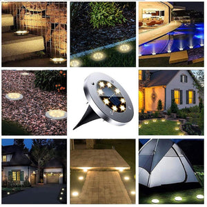 Led Solar Underground Light Waterproof Color Changing Garden Buried Lamp