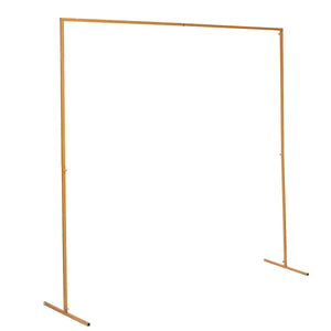 Wedding Arch Gold Square Backdrop Flower Display Stand Background 2.2M