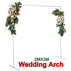 Wedding Arch White Square Backdrop Flower Display Stand Background 2.2M