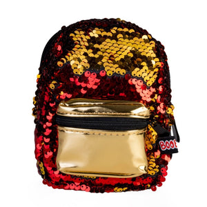 Gold Red Sequins Booboo Backpack Mini