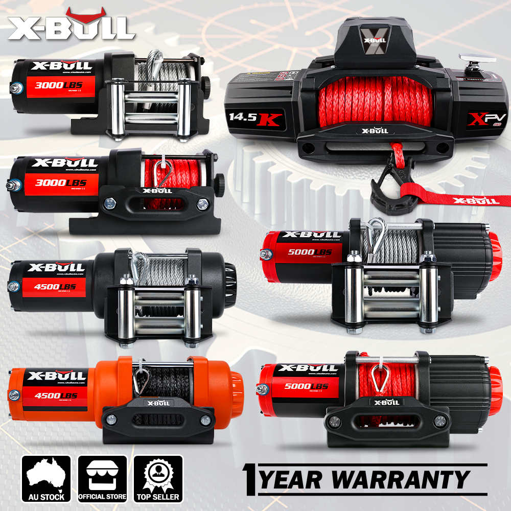 X Bull Electric Winch 12V 3000Lbs Synthetic Rope Atv Utv Boat Trailer With Wireless Remote