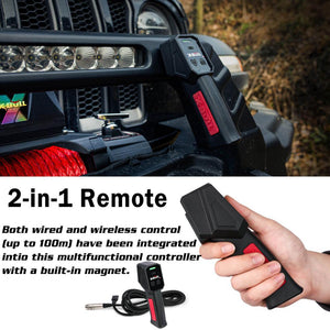 X Bull Electric Winch 12V 14500Lbs Synthetic Rope Wireless Remote 4Wd 4X4 Car Trailer