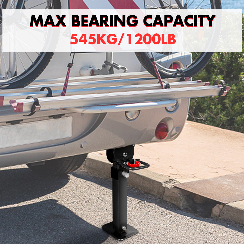 X Bull Drop Down Legs 440Mm 560Mm Trailer Steel Caravan Corner 1200Lbs Black