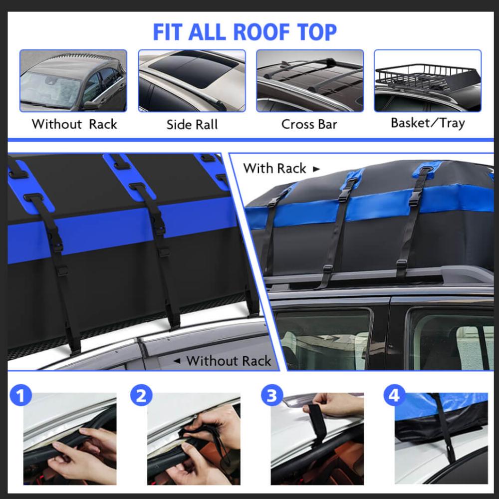 X Bull Waterproof Car Roof Cargo Bag 595L Top Rack Carrier Luggage Storage Cube