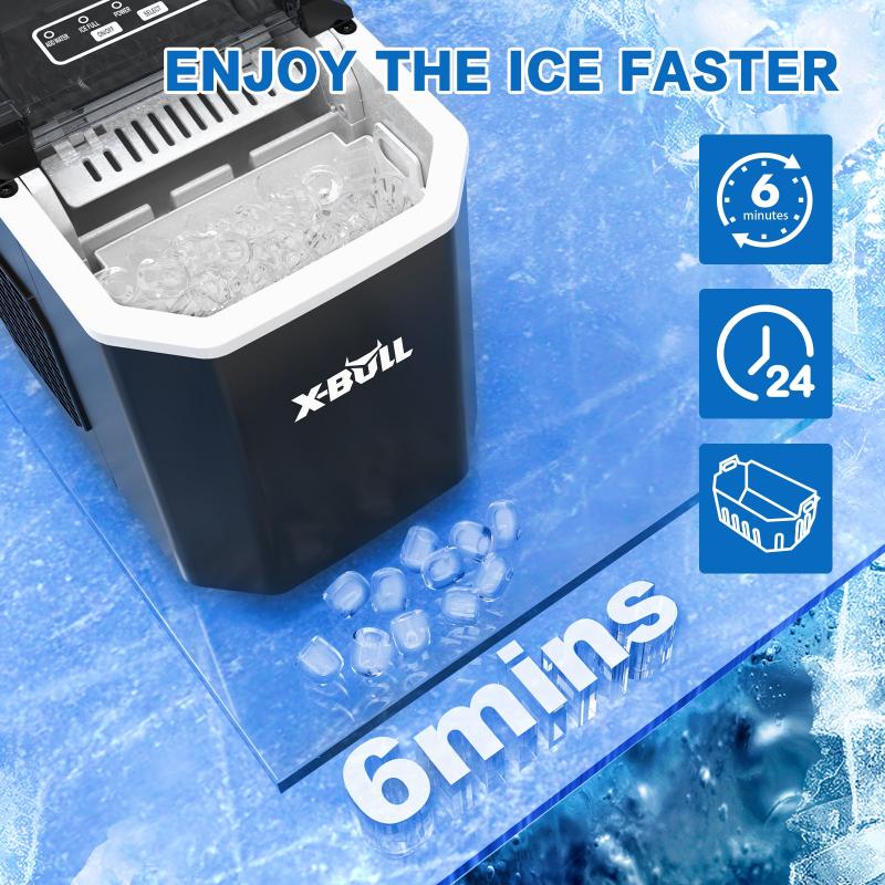 Ice Maker Machine 2.2L Portable Cube Tray Bar Countertop Party Commercial