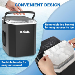 Ice Maker Machine 2.2L Portable Cube Tray Bar Countertop Party Commercial