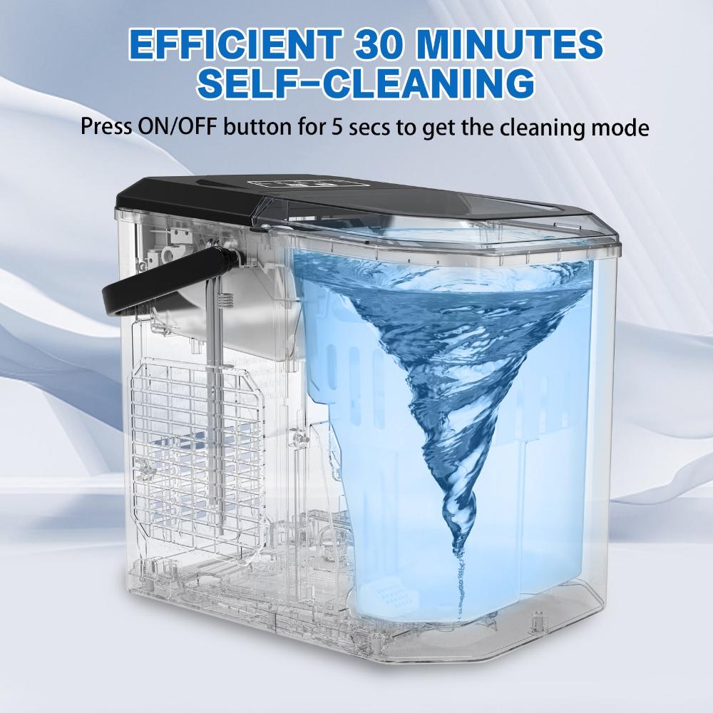 X Bull Portable Ice Maker Machine Commercial Cube 2.2L Home Bar Benchtop Sliver