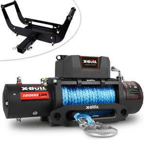 X Bull 4X4 Electric Winch 12V 12000Lbs Synthetic Rope 4Wd Car With Mounting Plate