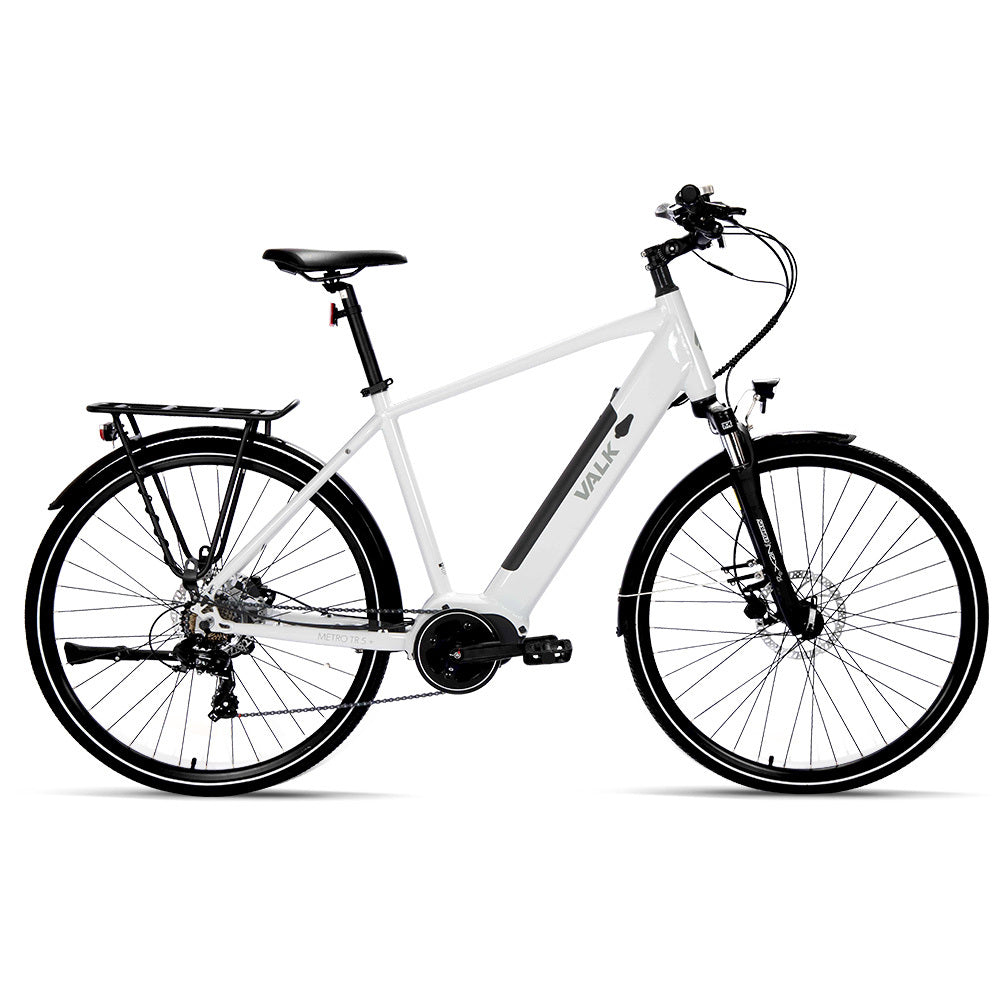 Valk Metro Tr 5 + Electric Hybrid Bike Gen Ii Mid Drive Large White