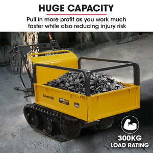 Baumr Ag Motorised Tracked Wheelbarrow Dumper Briggs & Stratton Cr950 Petrol Engine 300Kg Capacity