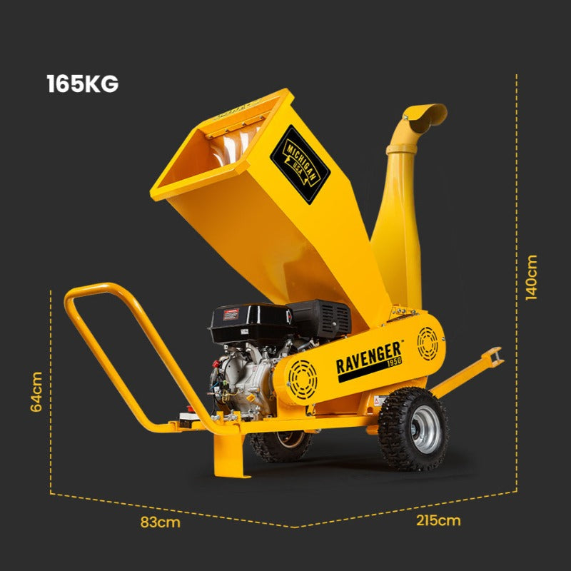 Michigan 18Hp Wood Chipper Garden Shredder Mulcher Tree Petrol Commercial Branch