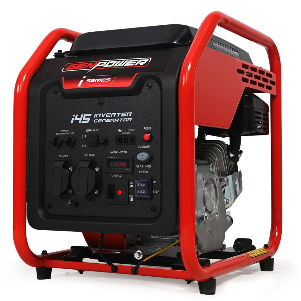 Genpower Portable Petrol Inverter Camping Construction Generator 4Kw Max 3.5Kw Rated 212Cc Stroke