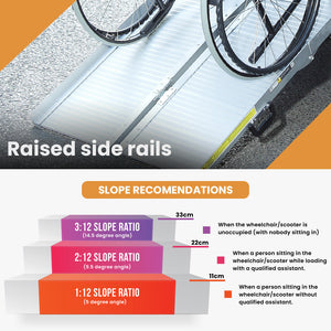 Equipmed 152Cm Portable Folding Aluminium Access Ramp 272Kg Rated For Wheelchair Mobility Scooter Rollator