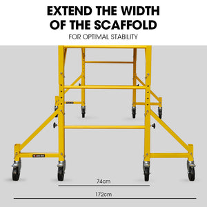 Baumr Ag Outrigger Wheel Set For Adjustable Mobile Scaffolding 4Pc