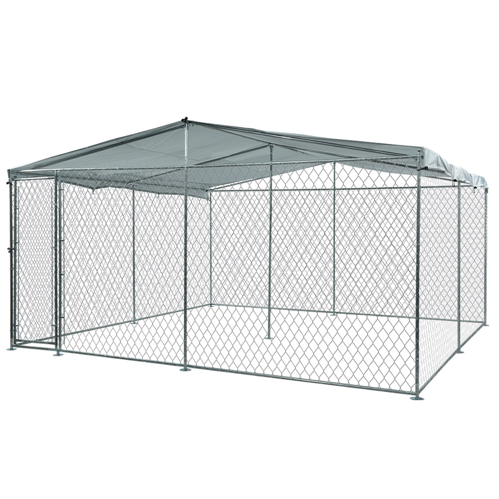 Neatapet 4X4x1.8M Dog Enclosure Pet Playpen Outdoor Wire Cage Puppy Fence With Cover Shade