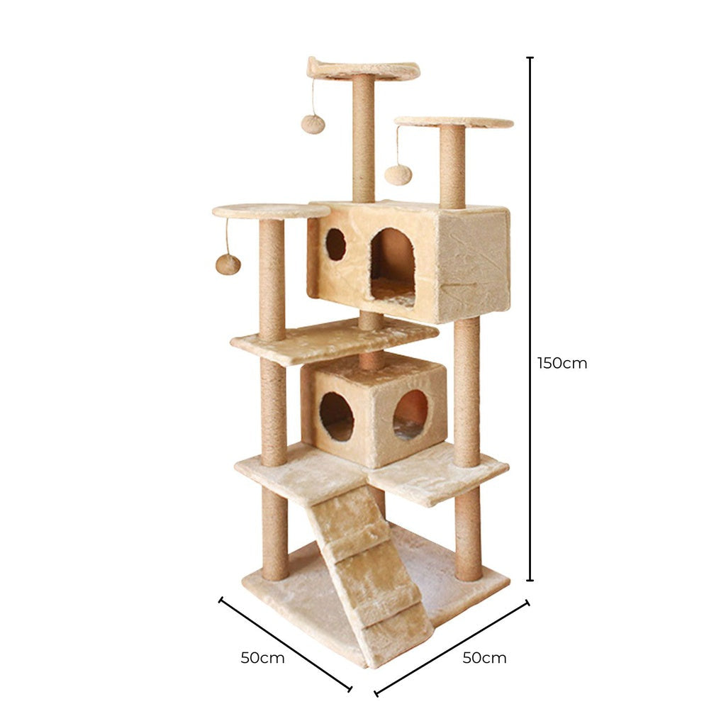 Floofi 150Cm Plush Cat Condo Tree Beige