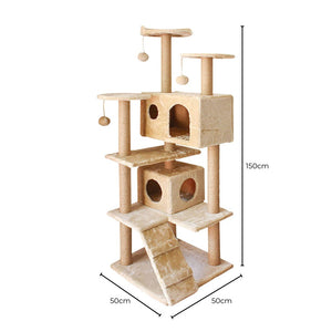 Floofi 150Cm Plush Cat Condo Tree Beige