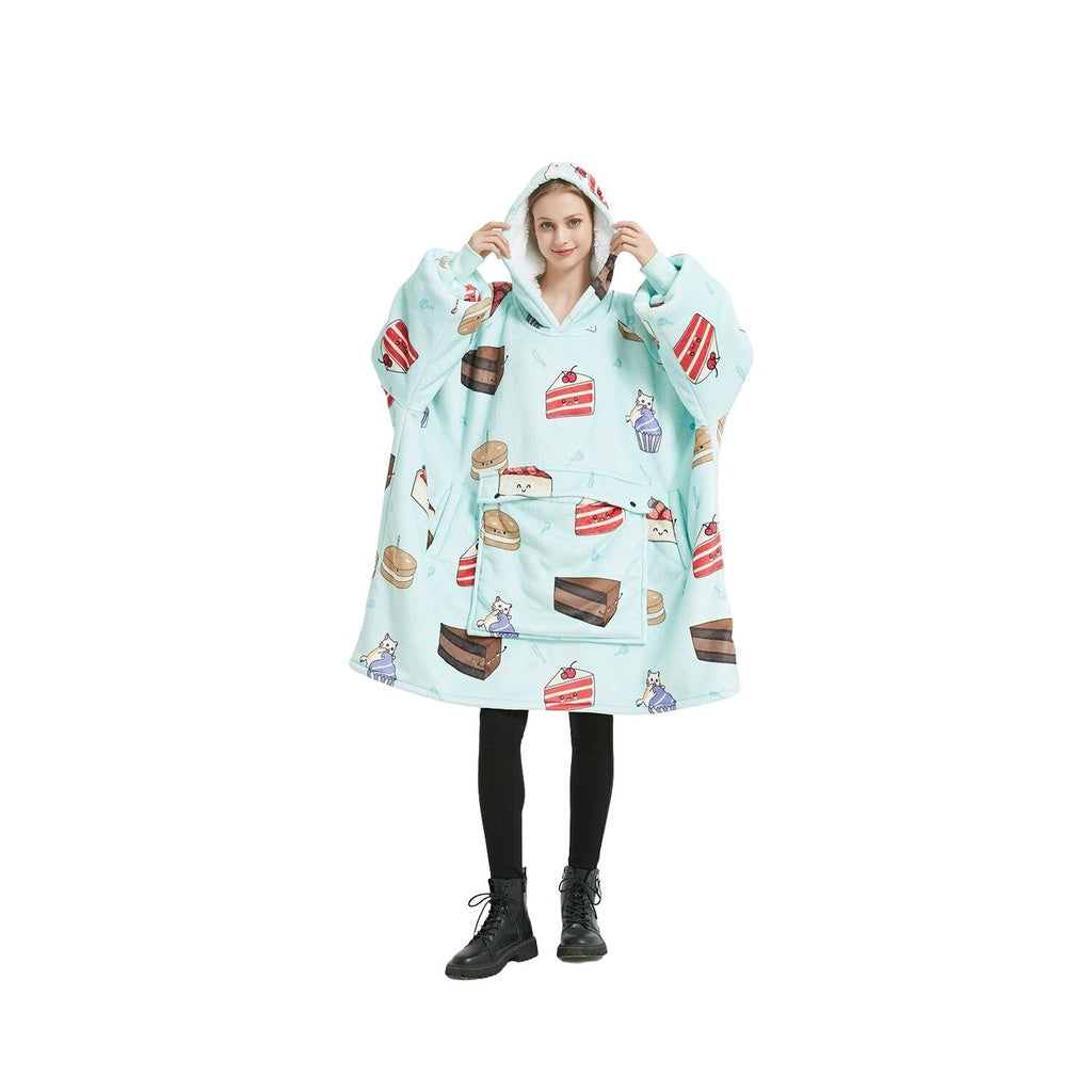 Gominimo Hoodie Blanket (Adult Cake Blue)