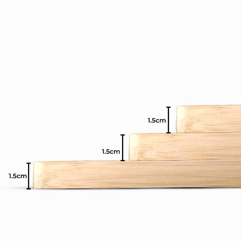 Gominimo 3 Pieces Bamboo Chopping Board With Stand (3 Sizes)