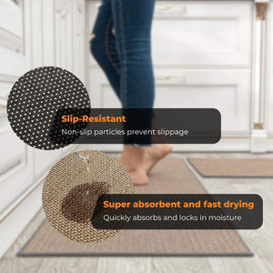 Gominimo Washable Non Slip Absorbent Kitchen Floor Mat (44X120cm Oats)