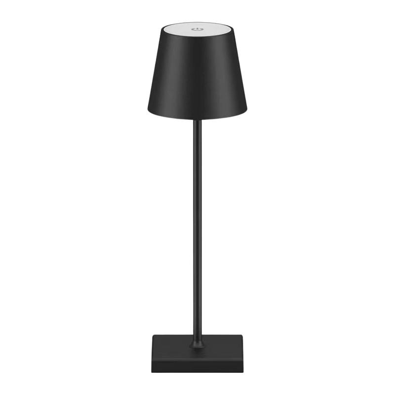 Gominimo Rechargeable Cordless Table Lamp With Stepless Dimming Brightness (Black)