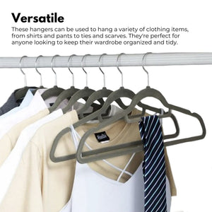 Gominimo 30 Pack Of Non Slip Velvet Suit Hangers With Tie Organisers