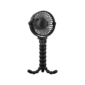 Gominimo 5000Mah Rechargeable Clip Fan With Flexible Tripod (Black)