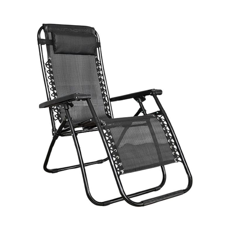 Kiliroo Folding Reclining Camping Chair With Breathable Mesh (Black)