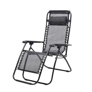 Kiliroo Folding Reclining Camping Chair With Breathable Mesh (Black)