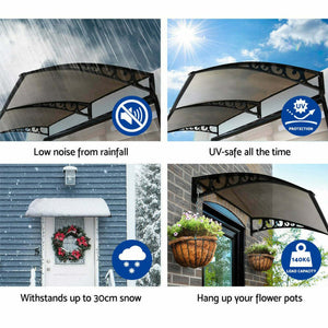 Noveden Window Door Awning Canopy Outdoor Uv Patio Rain Cover Tawny 1M X 3M Type