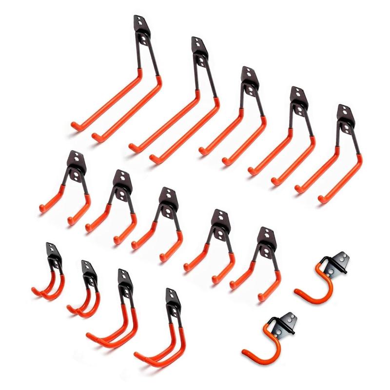 Rynomate 16 Pack Garage Hooks Heavy Duty (Orange)