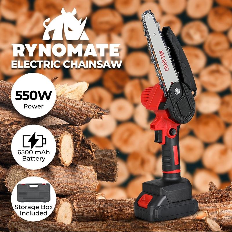 Rynomate Mini Handheld 6 Inch Cordless Electric Chainsaw