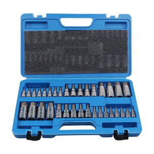 Rynomate Hex Bit Socket Set With 1/4" 3/8" 1/2" Allen Key Adapter 34Pc