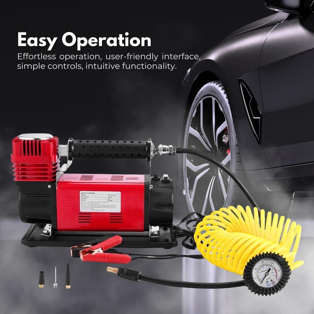 Rynomate 540W Car Air Compressor For Tires (Red)