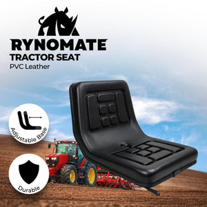 Rynomate Universal Tractor Seat With Easy Adjustment (Black)