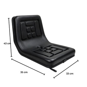 Rynomate Universal Tractor Seat With Easy Adjustment (Black)