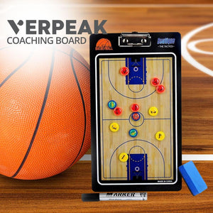 Foldable Basketball Coaching Board With Magnetic Number Pieces Marker Pen Black