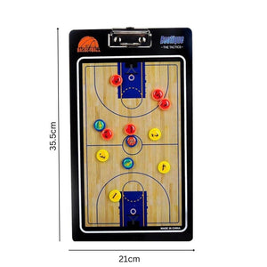 Foldable Basketball Coaching Board With Magnetic Number Pieces Marker Pen Black