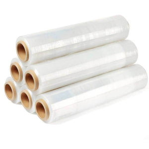 6X Clear Pallet Wrap Eco Plastic Rolls 500Mmx300m Shrink Wrapping Stretch Film