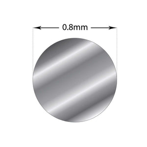 1M Sterling Silver 0.8Mm Soft Round Wire Rod 20 Gauge Jewellery Bead