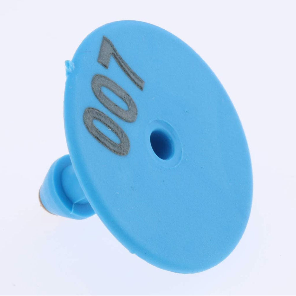 1 100 Cattle Number Ear Tags Set Round Blue Pig Sheep Goat Livestock Labels