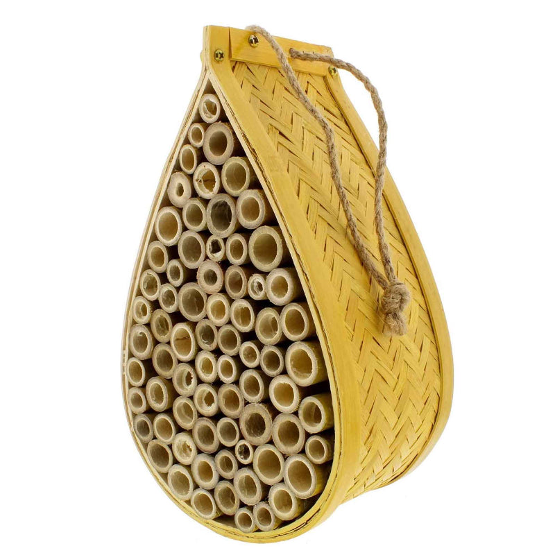 Bamboo Mason Beehive House Pollinator Tear Drop Nest Hive Garden Beekeeping