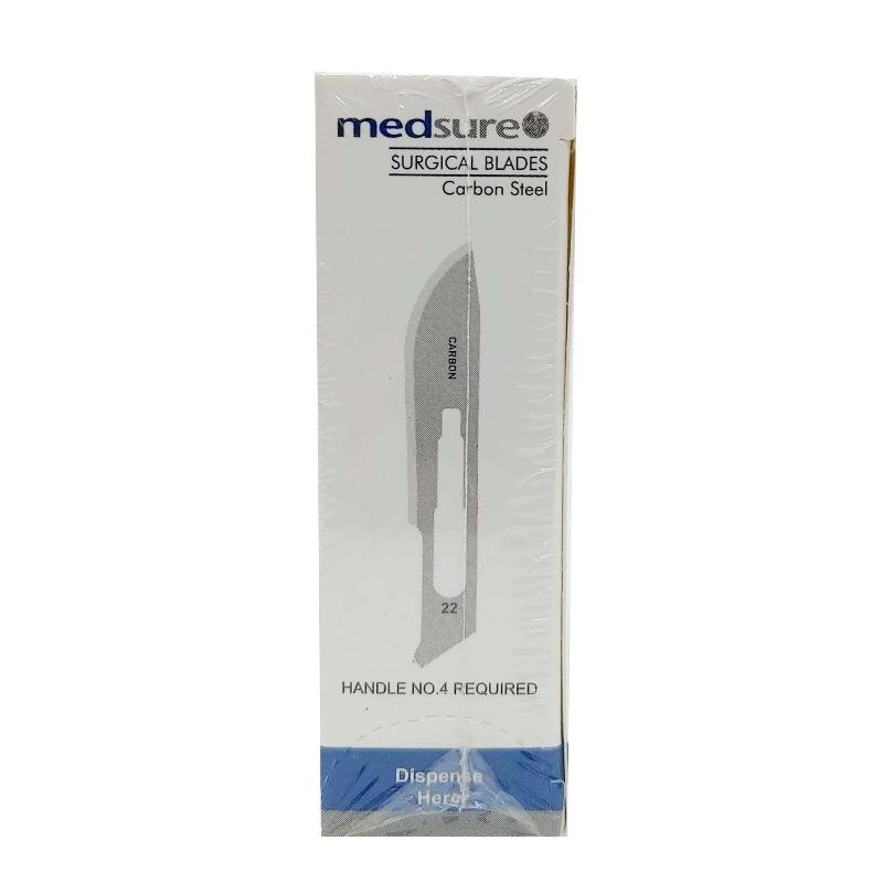 100 Surgical Scalpel Blades Size 22 Sterile Carbon Steel Disposable Sealed